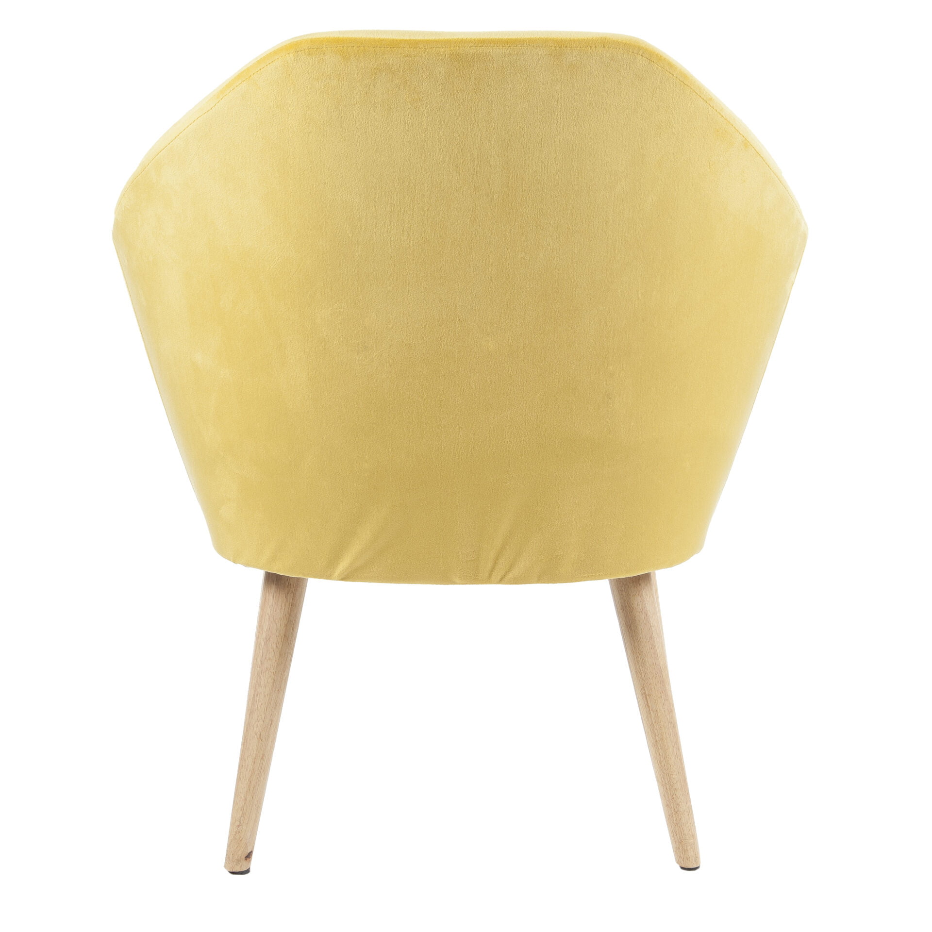 Fauteuil Isidore velours Jaune