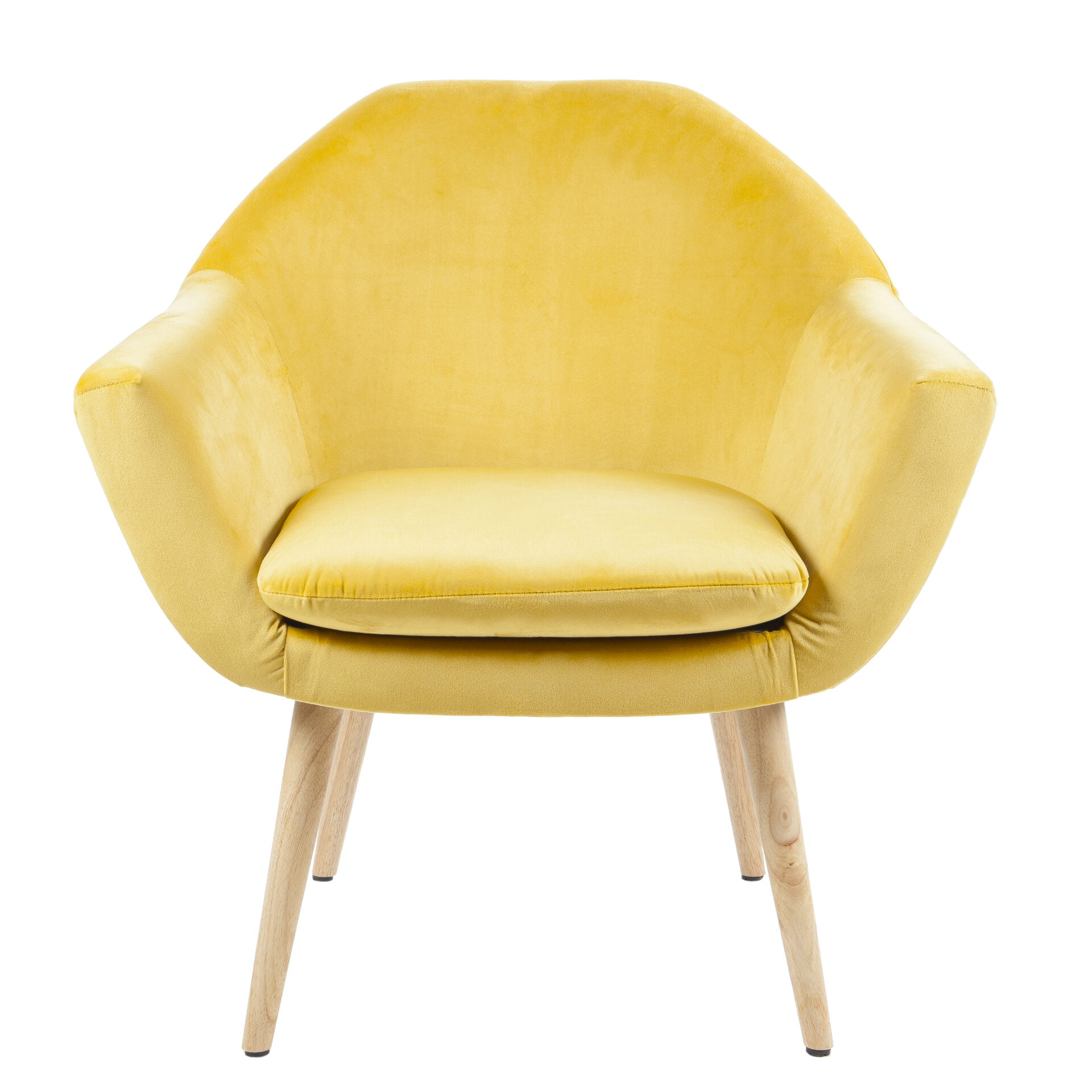 Fauteuil Isidore velours Jaune