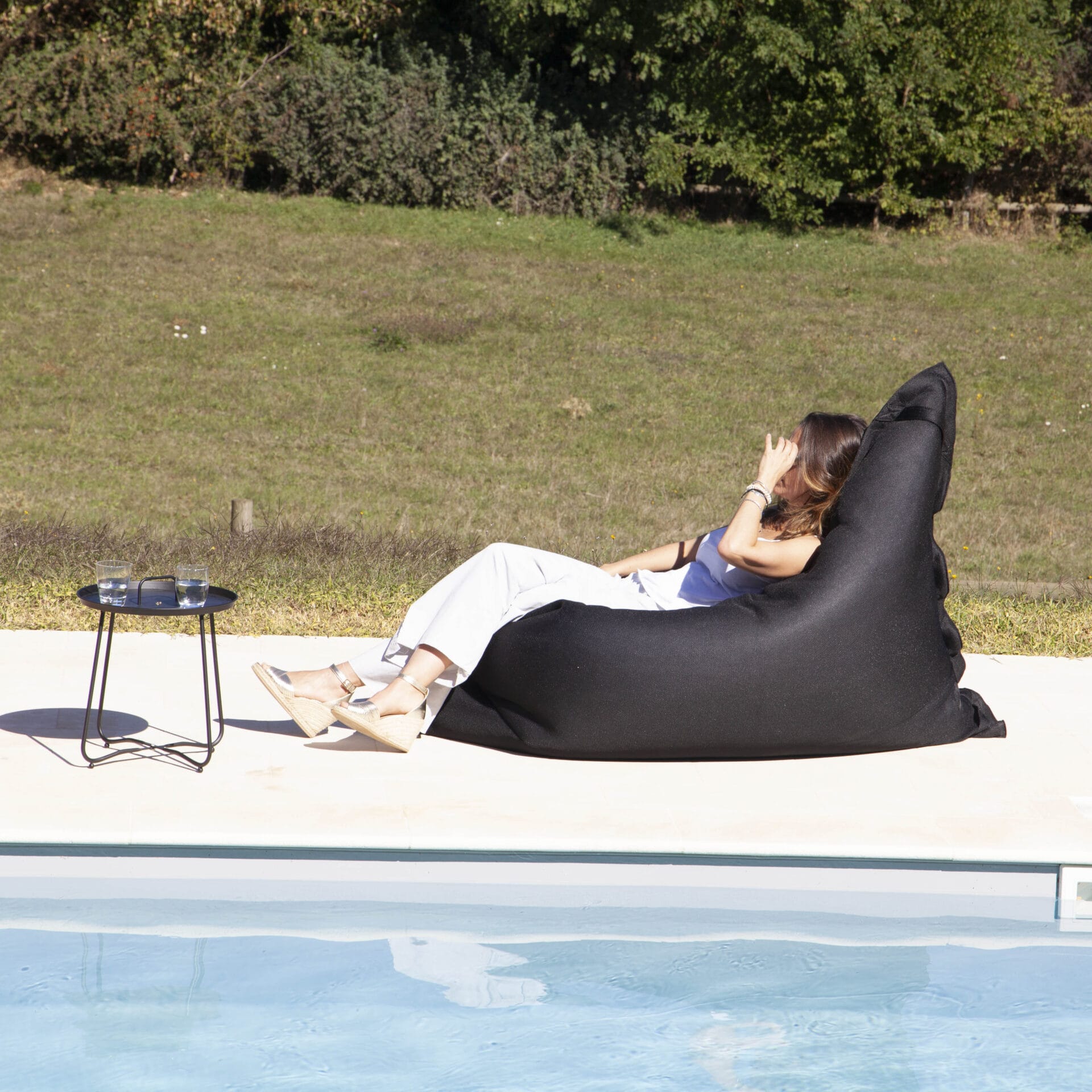 Pouf de piscine Lagos Noir Midnight