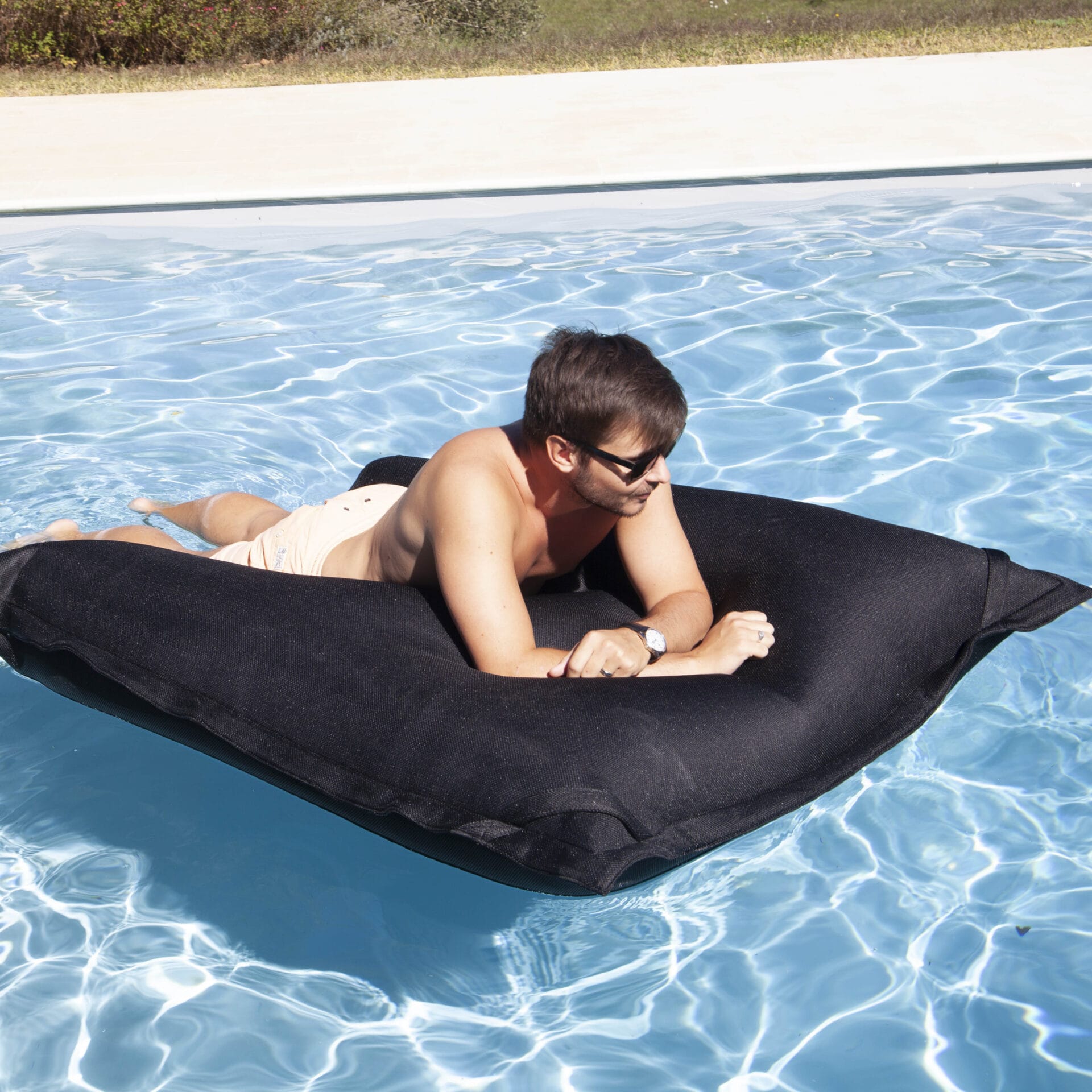 Pouf de piscine Lagos Noir Midnight