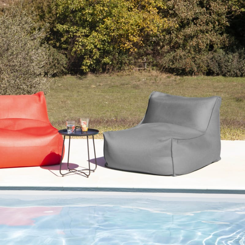 Pouf fauteuil Lucie Gris Flipper