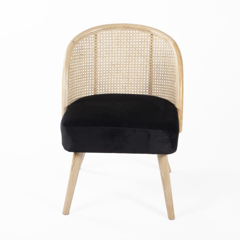 Fauteuil Gaspard velours noir