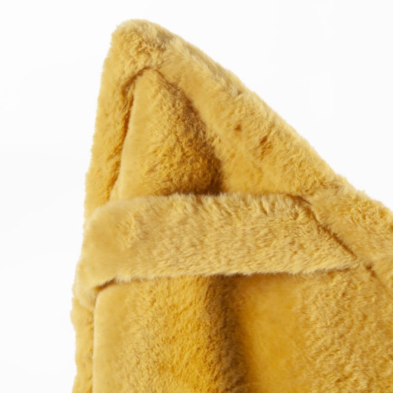Maxi Coussin Fausse Fourrure Vancouver Jaune