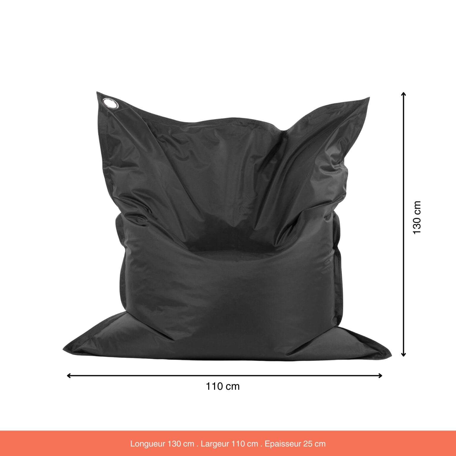 Pouf géant Bilobag Noir