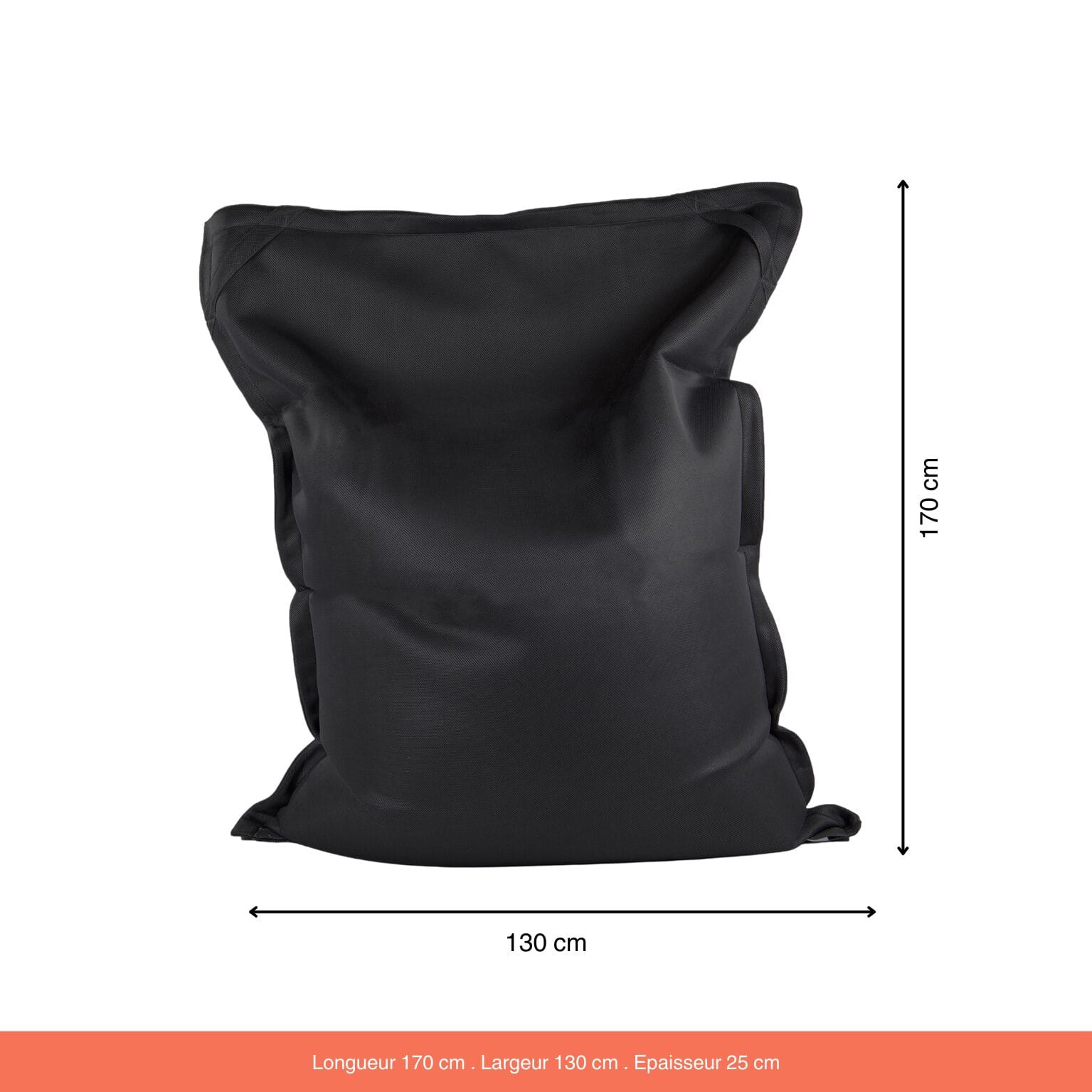 Pouf de piscine Lagos Noir Midnight