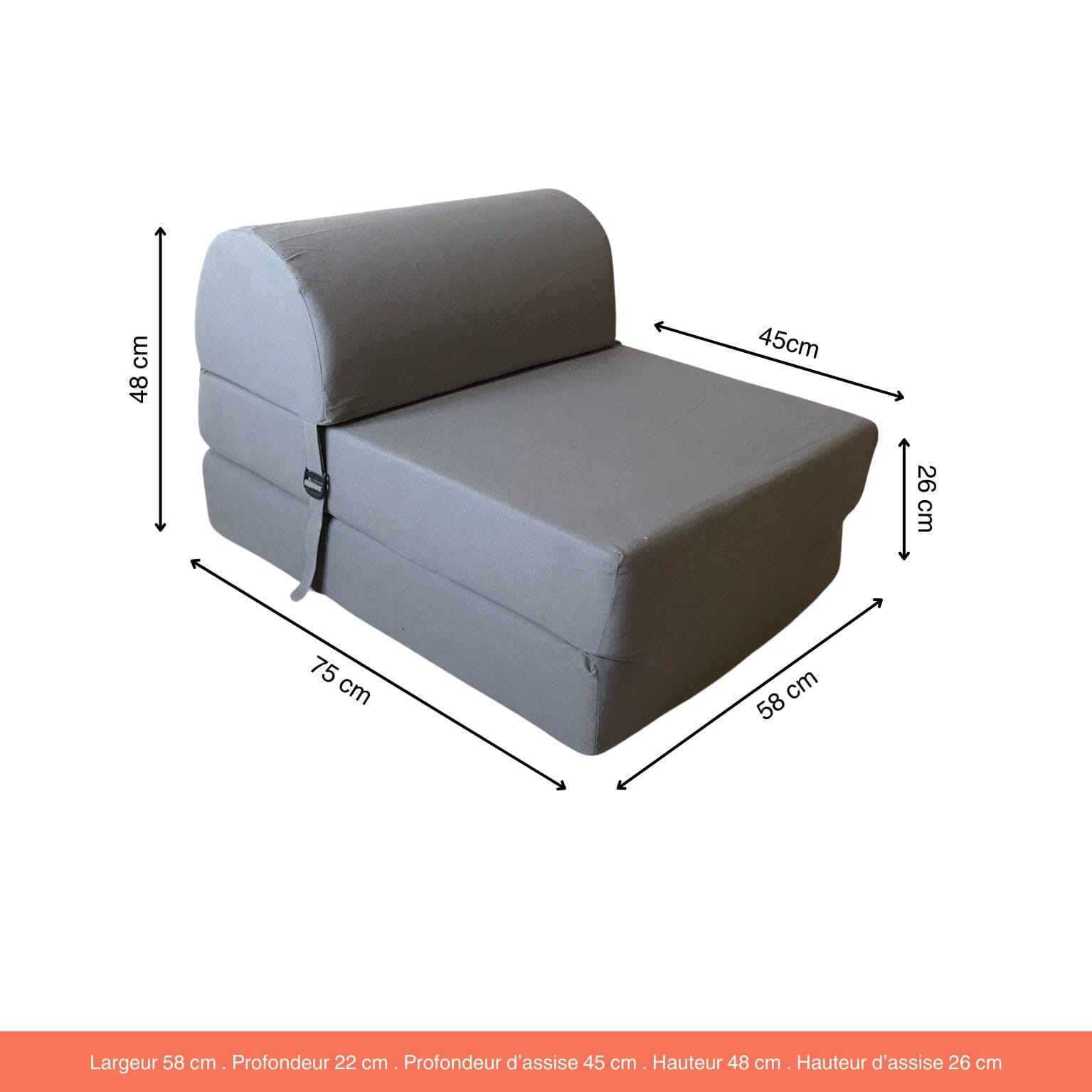 Chauffeuse Coton Yuzu Gris