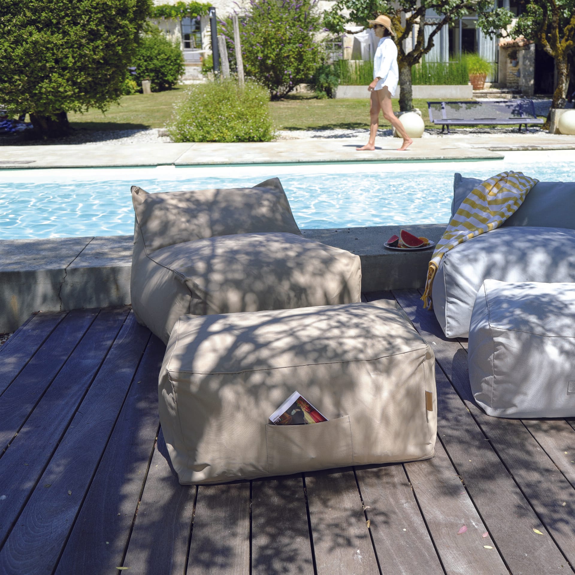 Pouf fauteuil extérieur Dreamer Sable - Textilepro