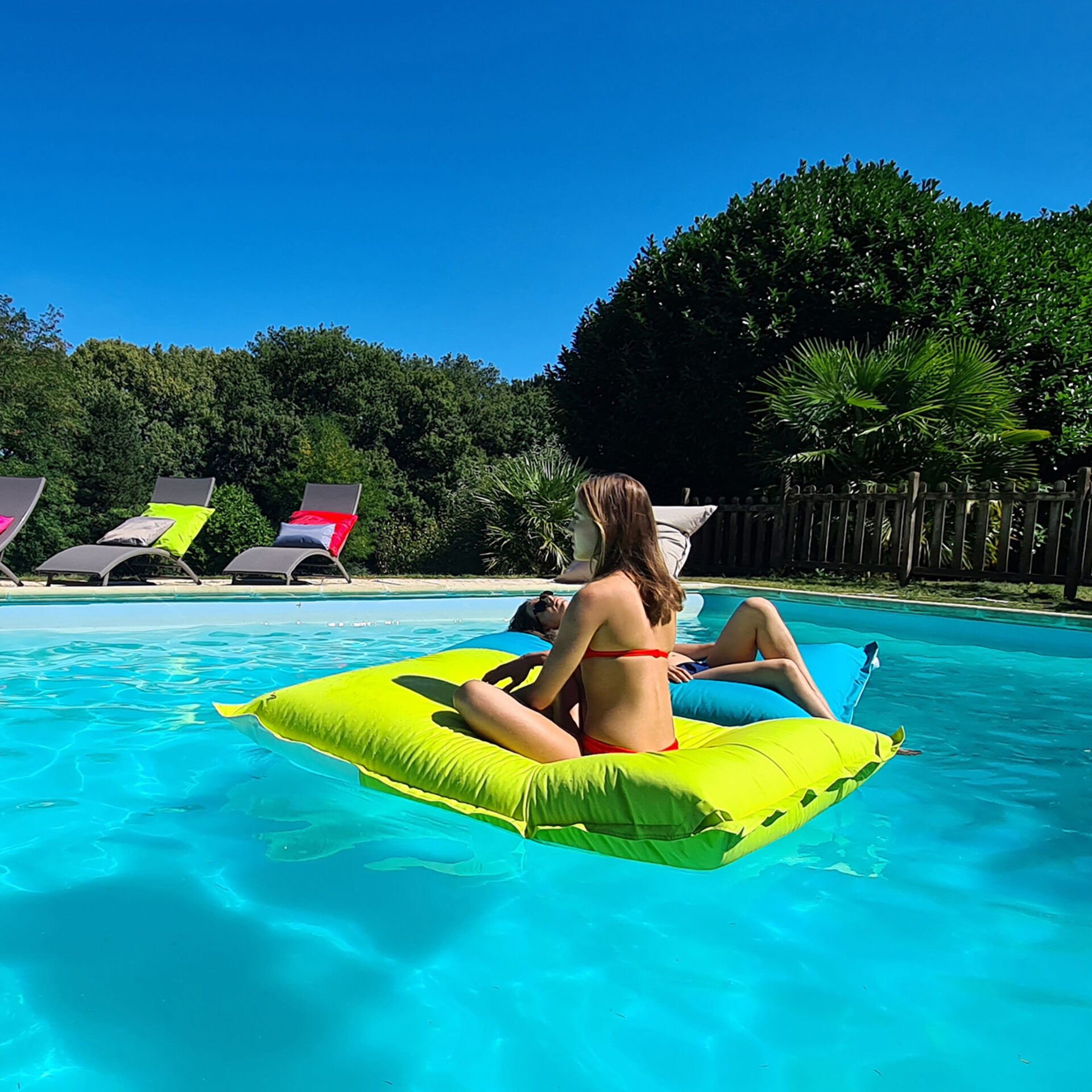 Pouf de piscine Paros Lemon