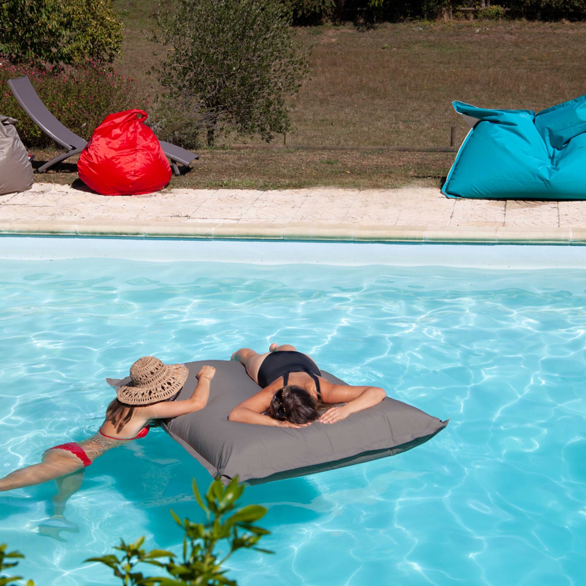 Pouf de piscine Paros Gris