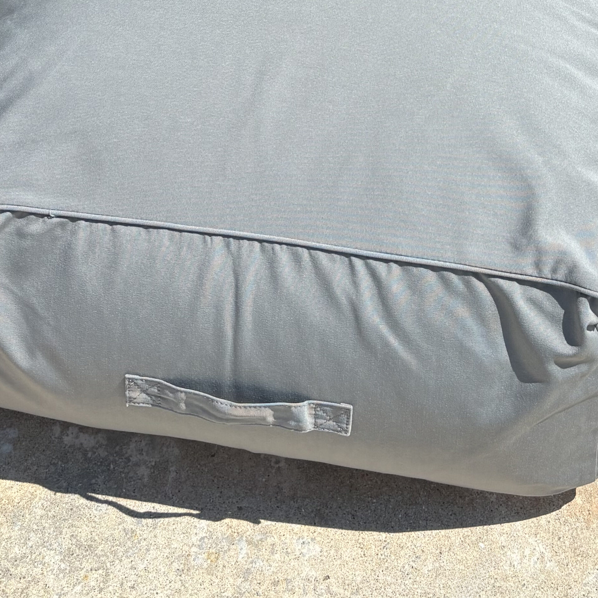 Pouf bas extérieur Otto Gris