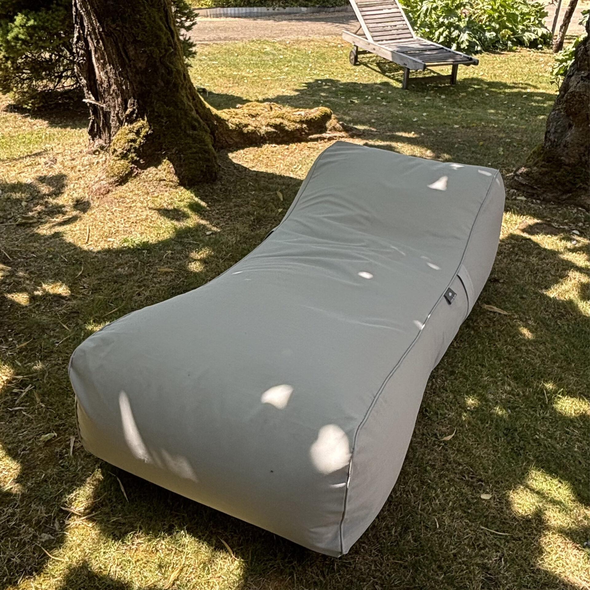 Pouf Bain de soleil extérieur Sun Lounger Gris - Textilepro