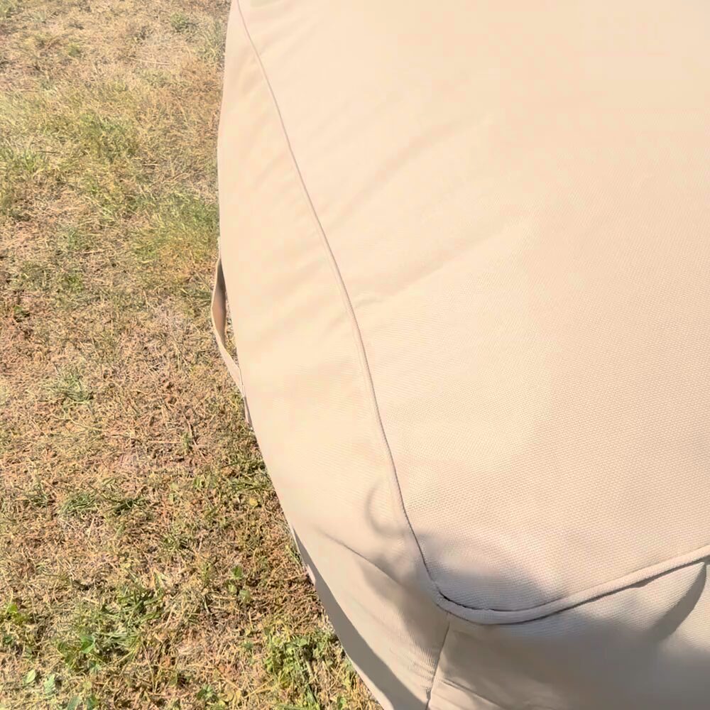 Pouf bas extérieur Otto Sable - Textilepro