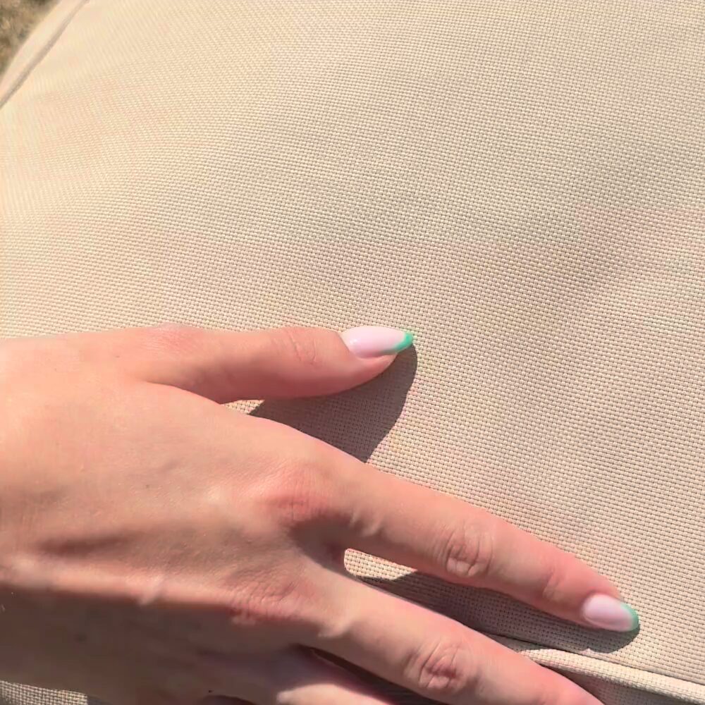 Pouf bas extérieur Otto Gris - Textilepro