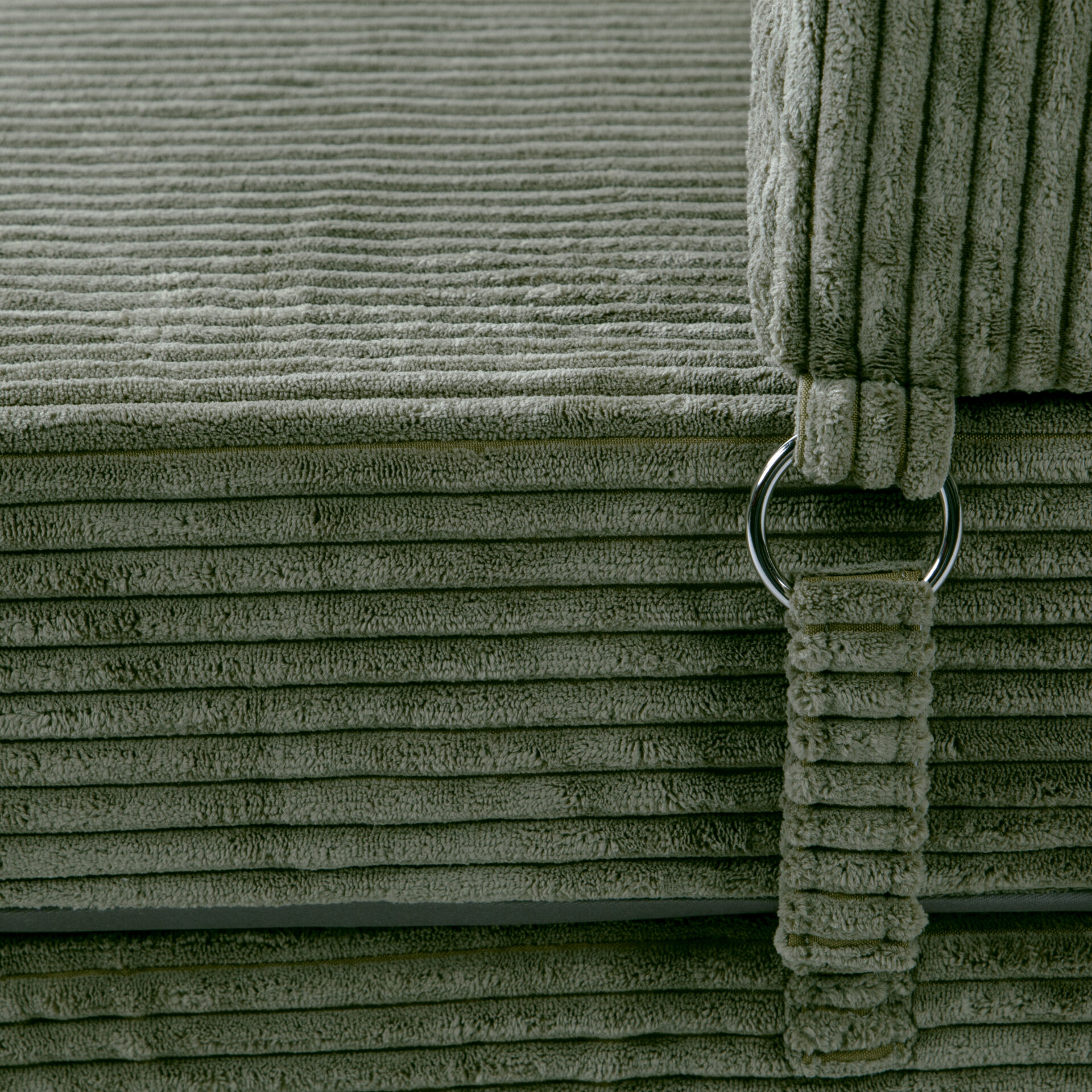 Chauffeuse Indilla Velours grosses côtes Vert Kaki