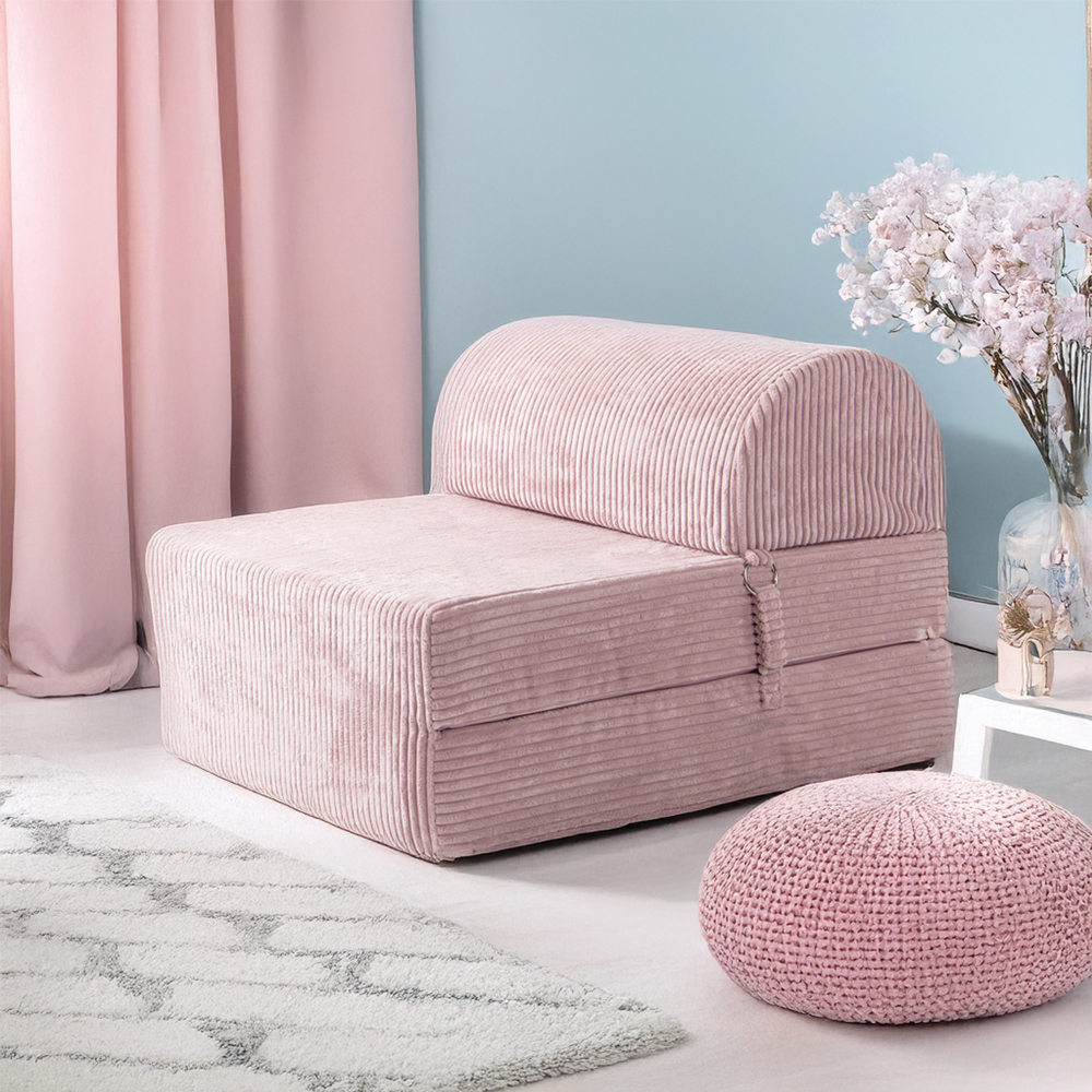 Chauffeuse Indilla Velours grosses côtes Rose