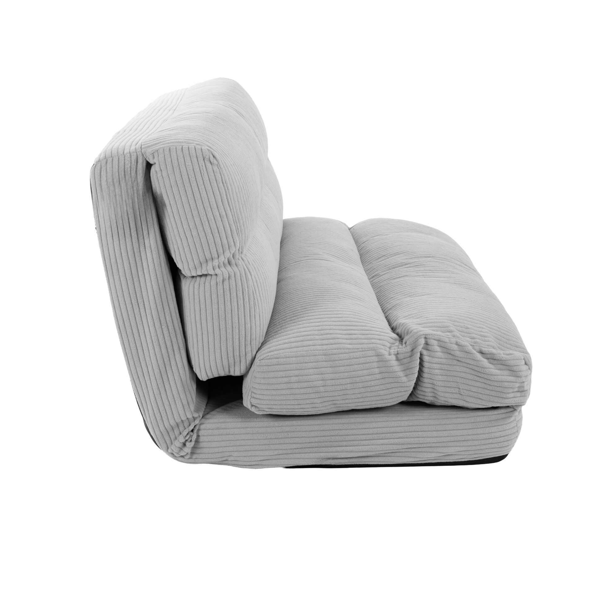 Chauffeuse convertible Chloé Velours Côtelé Gris