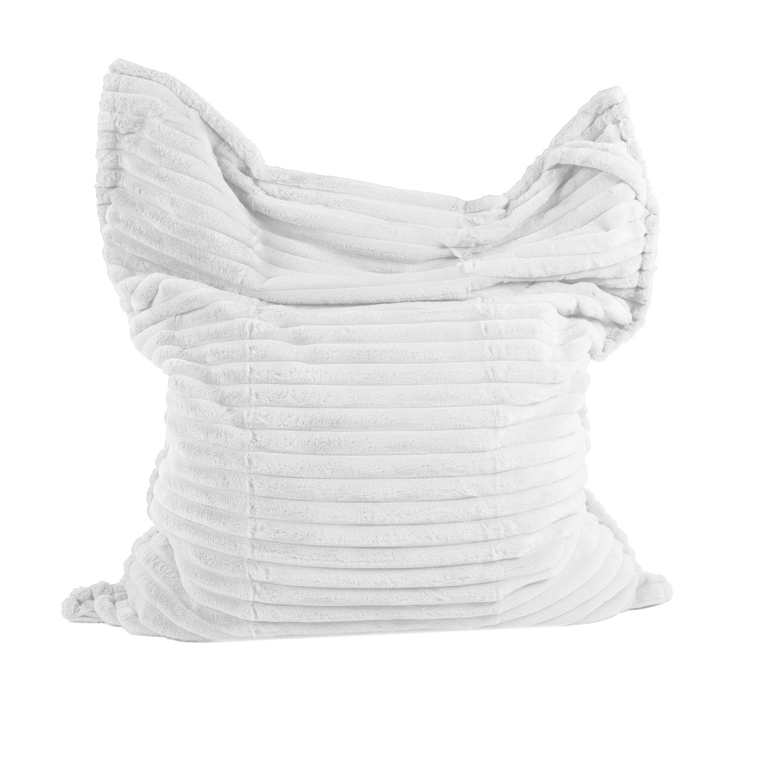 Maxi Coussin Fausse Fourrure Grosses Côtes Champagne