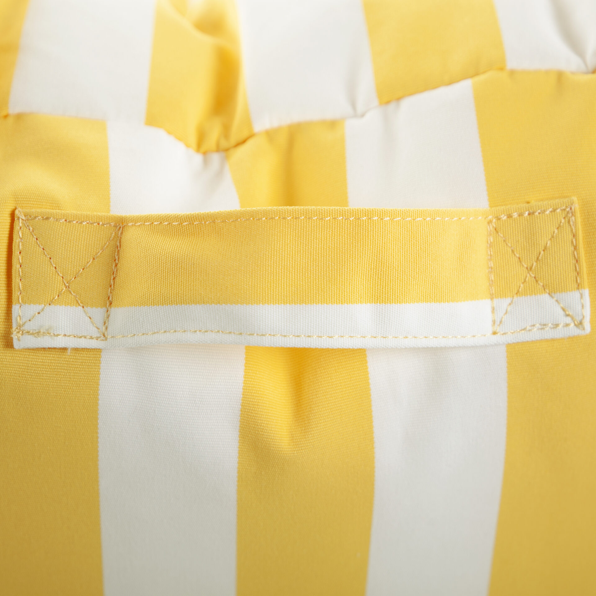 Pouf fauteuil extérieur Bari rayures Jaune - Blanc