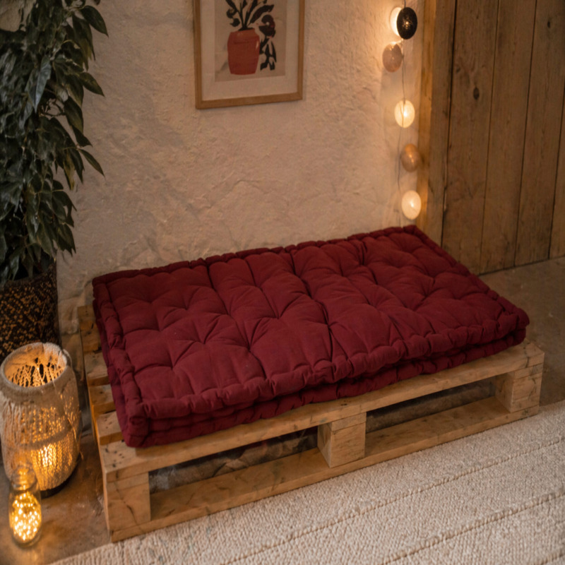 Matelas de sol Coton Ethan Bordeaux