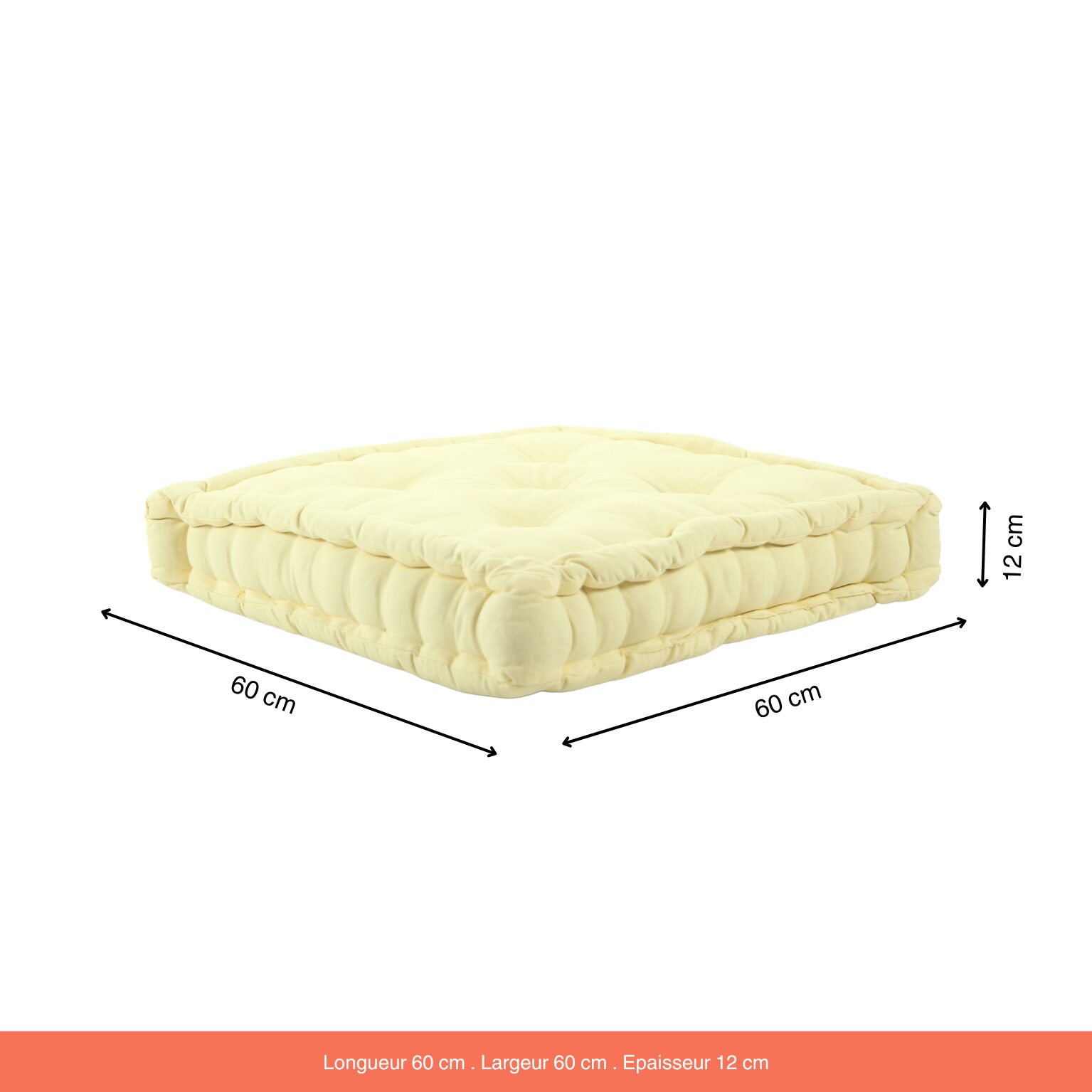 Coussin de sol Costa Citron Givré