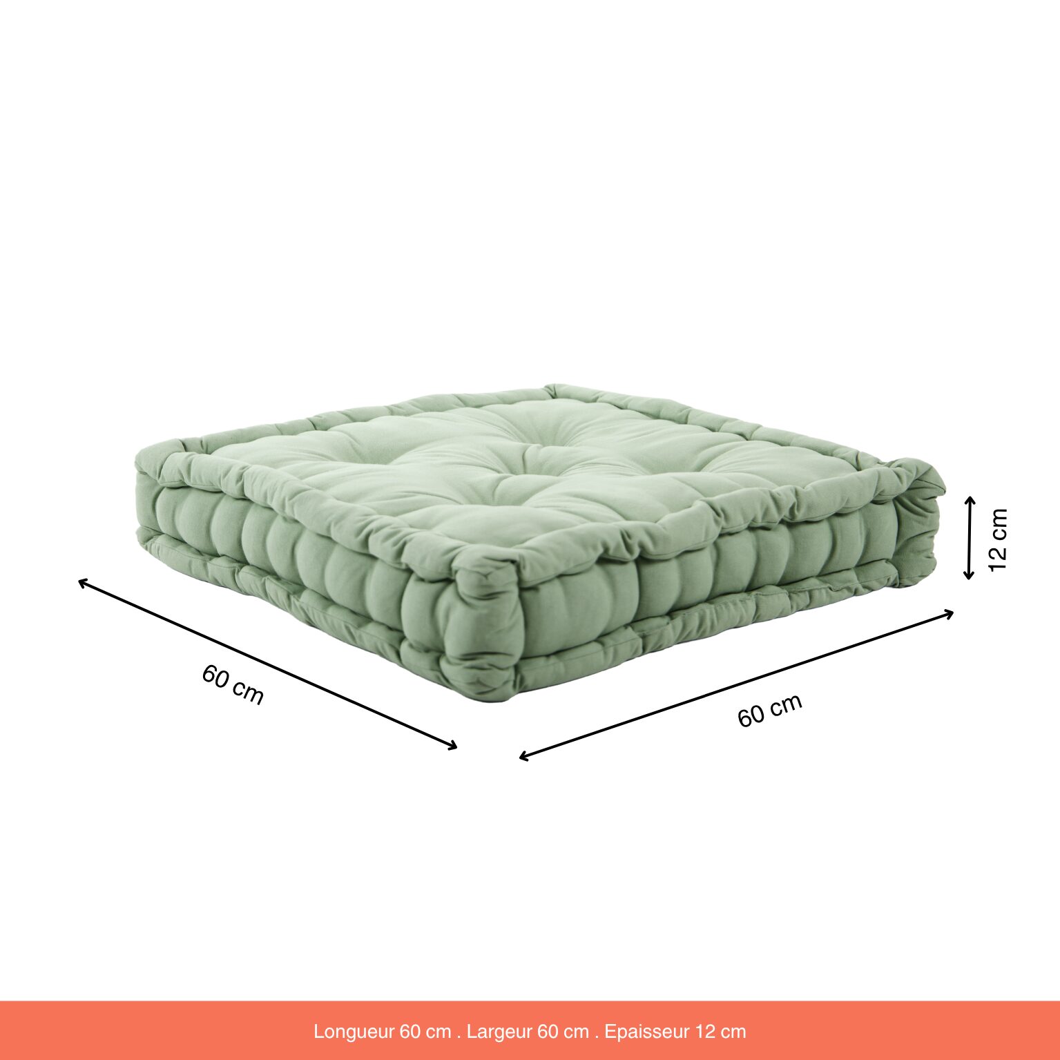 Coussin de sol Costa Vert Eucalyptus
