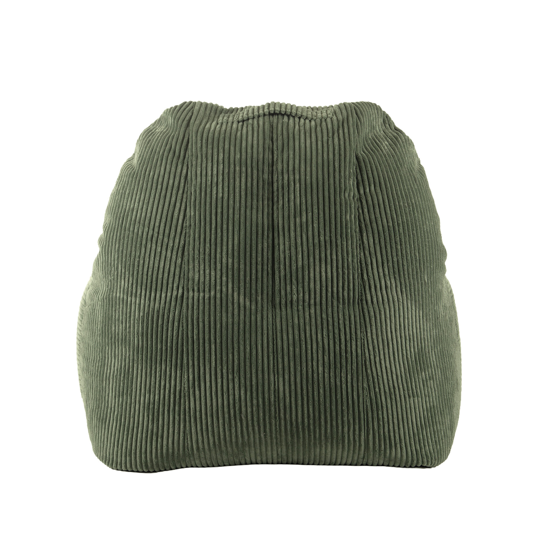 Fauteuil Pouf Juliette Velours Côtelé Kaki