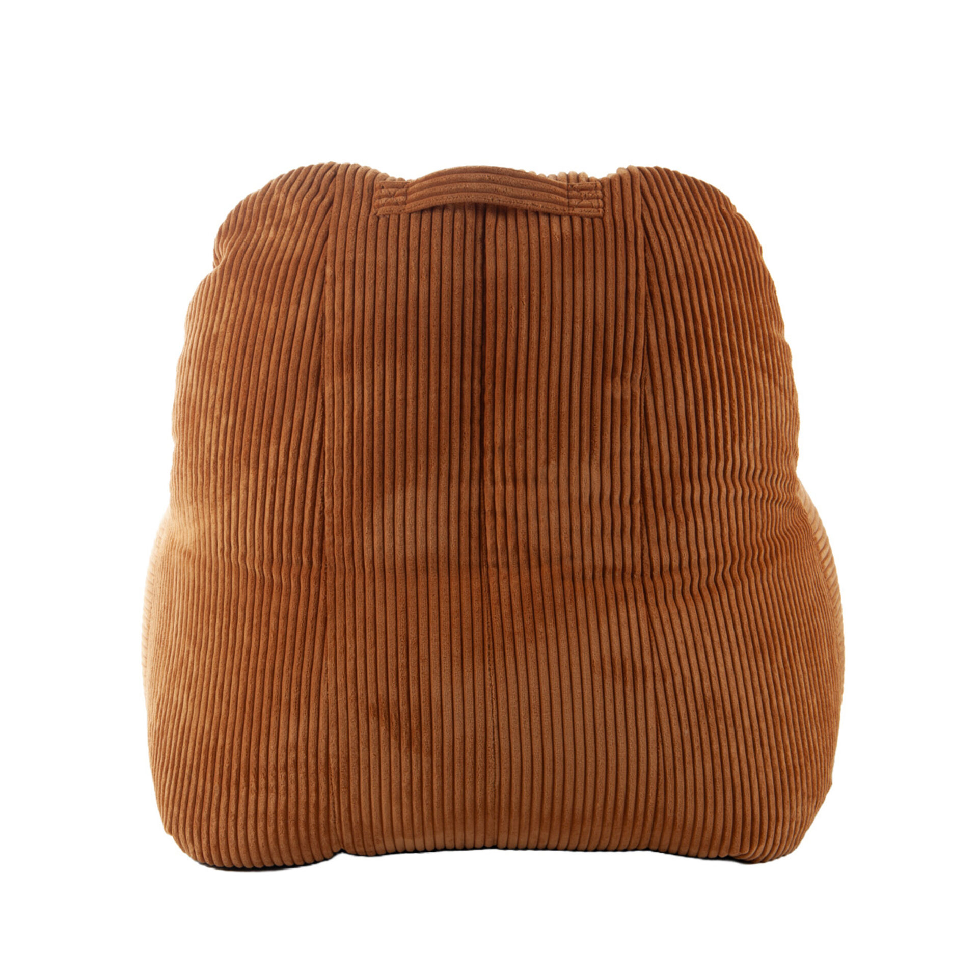 Fauteuil Pouf Juliette Velours Côtelé Camel