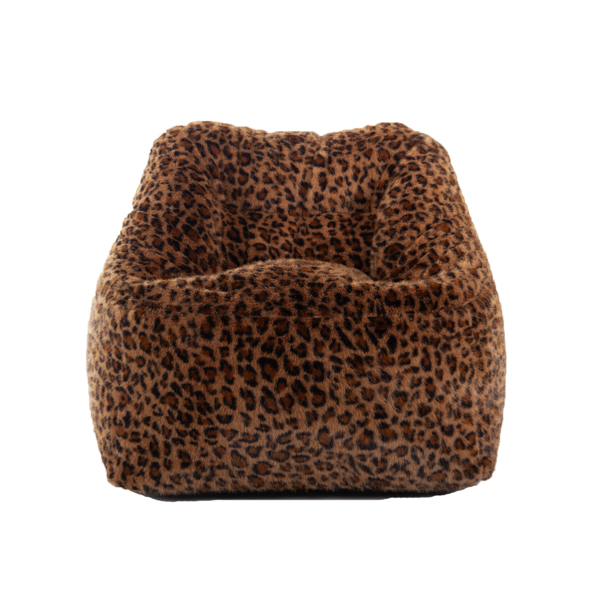 Fauteuil Pouf Bari fausse fourrure Léopard