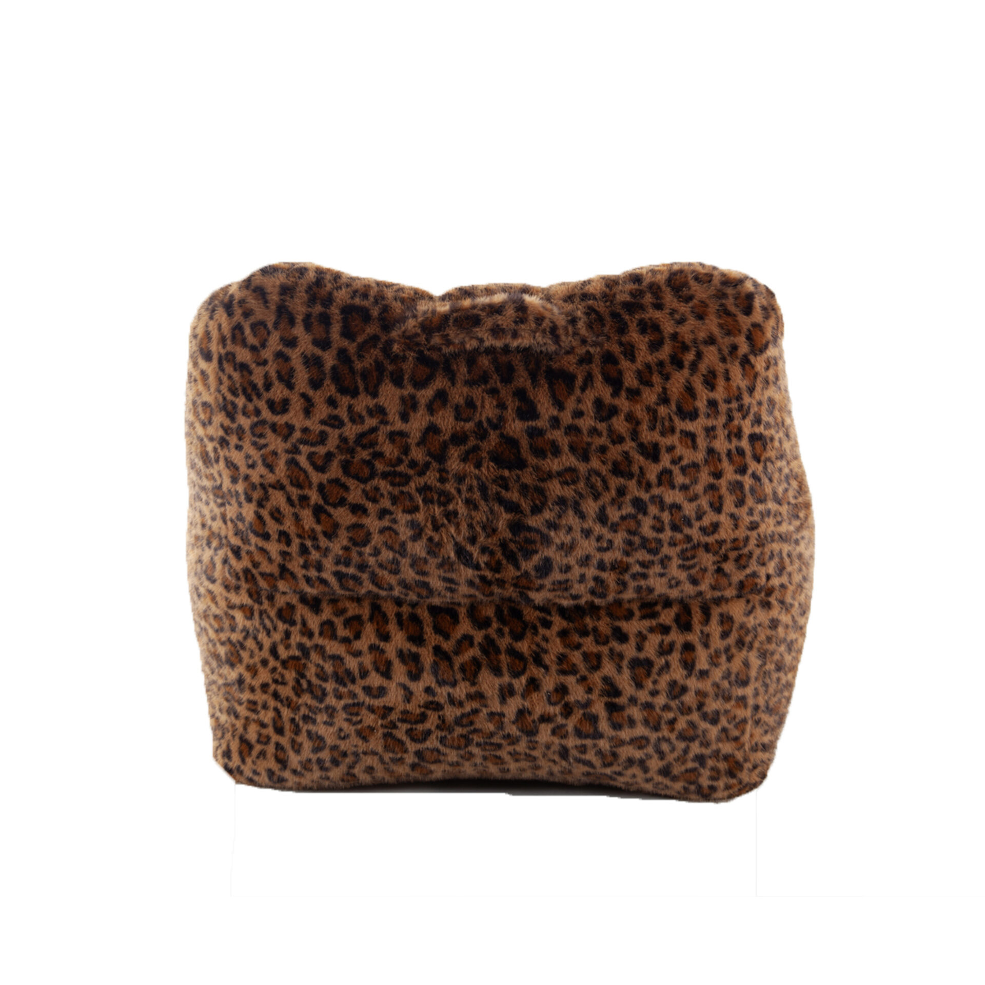 Fauteuil Pouf Bari fausse fourrure Léopard